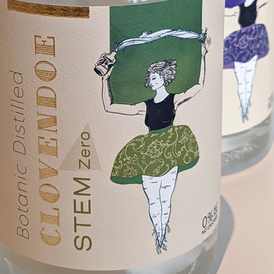 Cloverdoe Distilling Co custom label printing